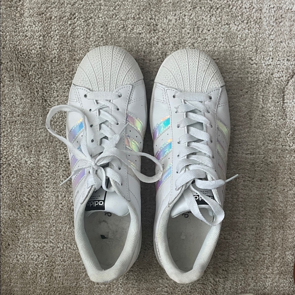Adidas Sneakers with Iridescent Stripes